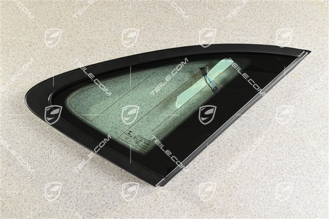Fondscheibe, Waermeschutzglas Grün mit Zierleiste Schwarz matt, R