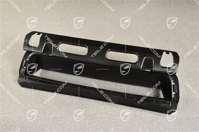 Rear bumper air exhaust duct centre, Sport Design, matte black
