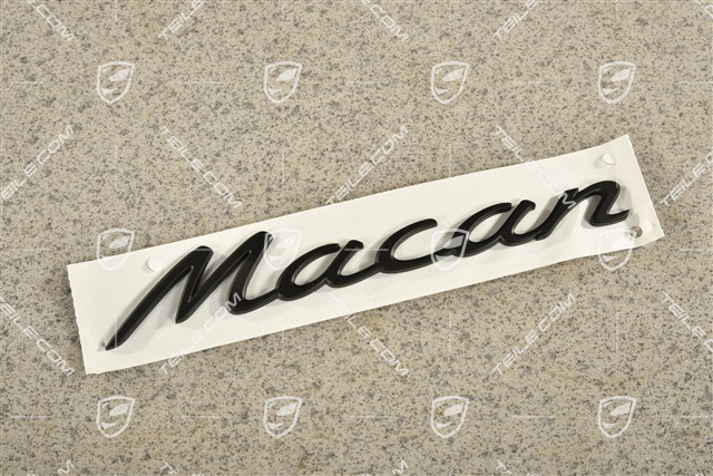 Emblemat / napis "Macan", czarny półmat