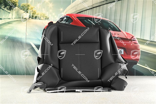 Tapicerka siedziska, skóra, czarna, L