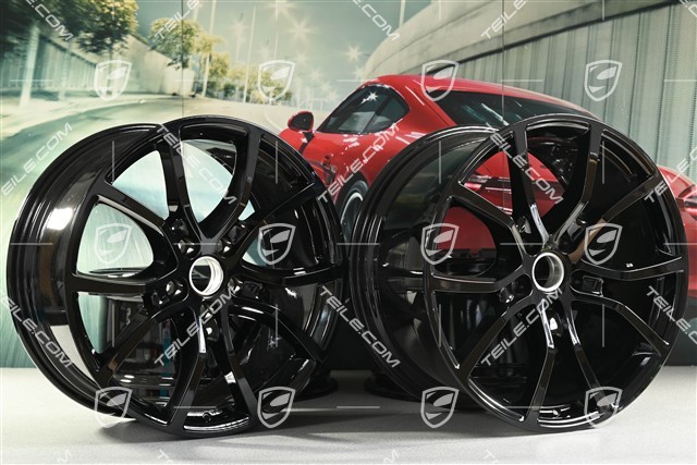 21" Felgensatz Cayenne Exclusive Design, 11J x 21 ET49 + 9,5J x 21 ET46, für den Cayenne Coupé, schwarz hochglanz