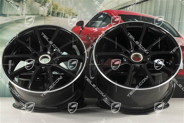 20" komplet felg Cayenne COUPE Design, 10,5J x 20 ET55 + 9J x 20 ET50, czarny wysoki połysk