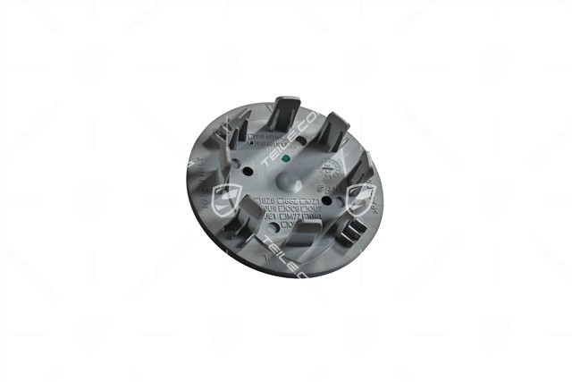 Hub cap set, convex, crest, black satin matt