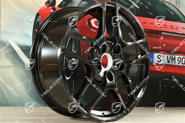 19" felga Carrera S II, 8J x 19 ET57, czarny połysk
