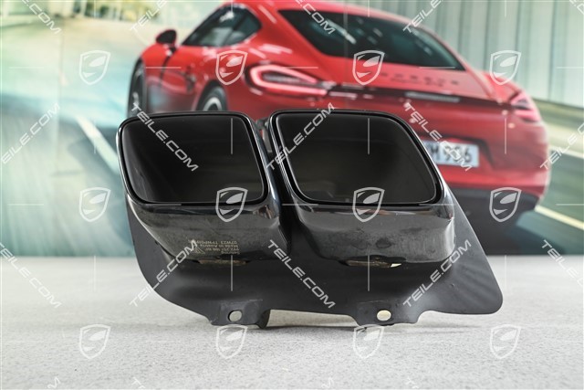 Turbo S, Endrohr / Abgasendrohr, Doppelendrohre, Schwarzchrom, R