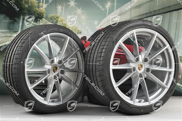 20"+21" koła letnie, komplet Carrera S, felgi 8,5J x 20 ET53 + 11,5J x 21 ET67 + NOWE opony letnie 245/35 R20 + 305/30 R21, z czujnikami ciśnienia