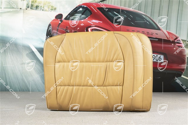 Back seat backrest, Draped leather, savannah beige, Cabrio, R
