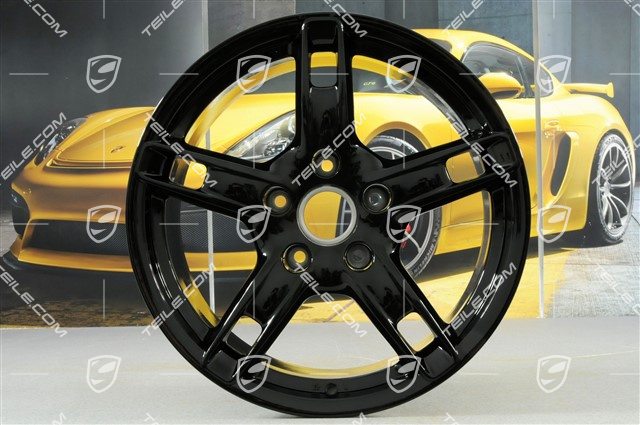 18" Felge Boxster S, 9J x 18 ET43, schwarz hochglanz