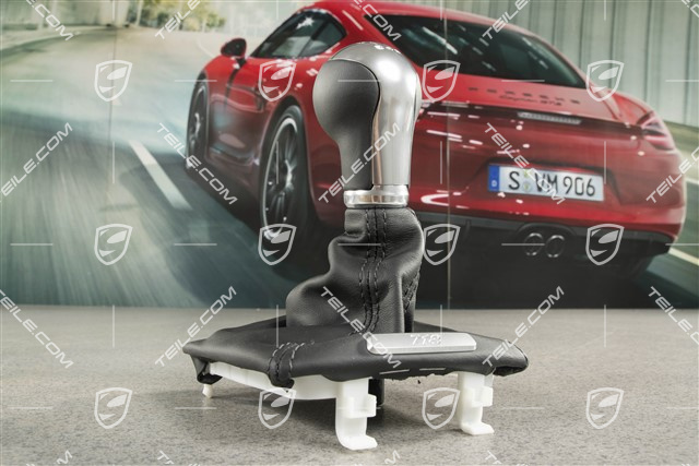 Shift lever / gearshift knob, Black Leather, 6-speed manual transmission