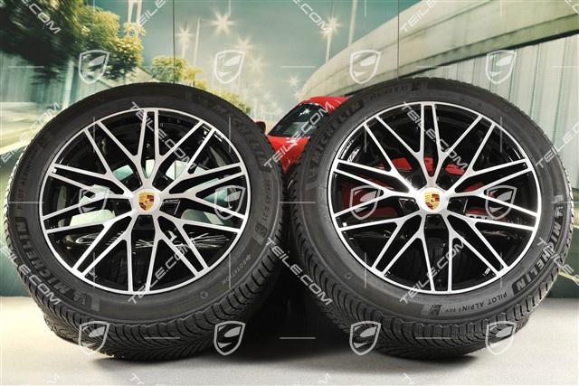 21-inch RS Spyder Design winter wheel set, rims 9,5J x 21 ET46 + 11,0J x 21 ET58 + Michelin winter tyres 285/45 R21 + 305/40 R21, with TPMS, black high gloss