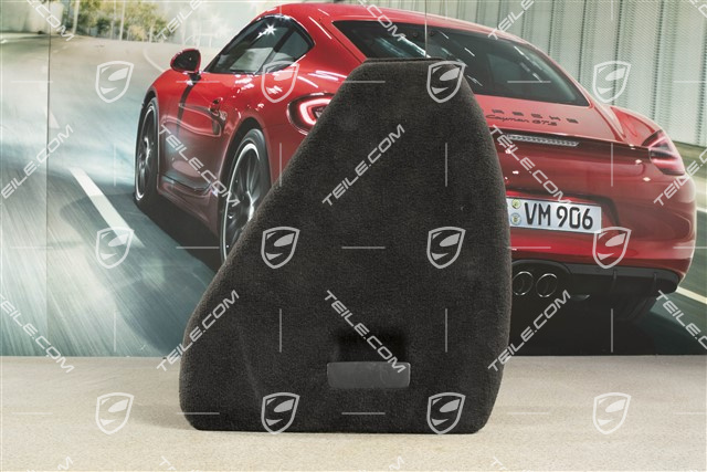 Deckel, Seitenwandverkleidung, Teppich / Tuftingvelours, Schwarz, L