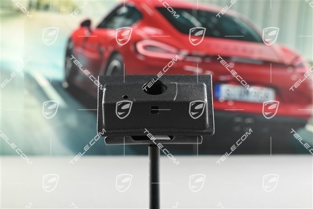 Reversing camera cover trim, Real Top View, Black matte