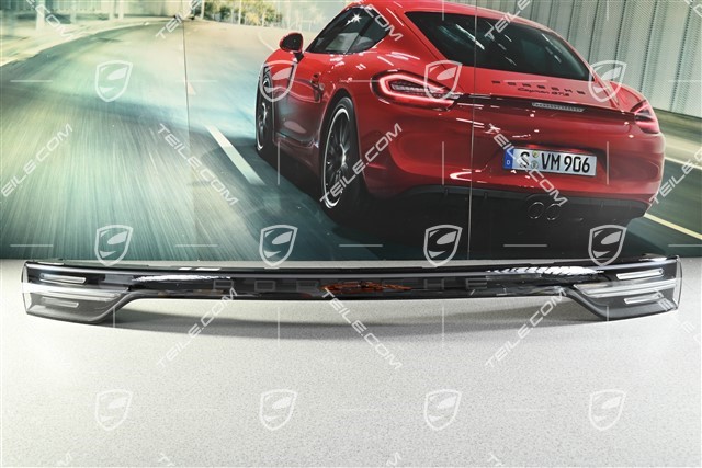 Blenda tylna środkowa z czarnym napisem