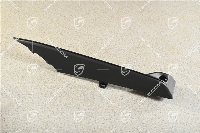 Trim cover for front bumper retaining frame, upper part, Matte Black, R