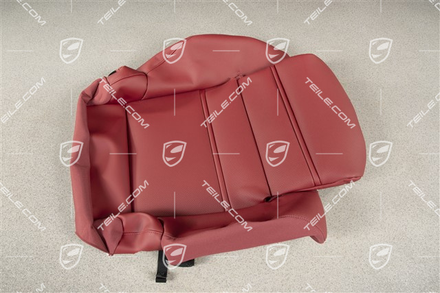 Front seat upholstery / cover, Leather, lower part / cushion, Vented, Bordeaux red, L