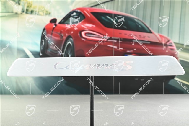 Schwellerleiste / Einstiegleiste - Blende gebürstet edelstahl, Vorne, Cayenne S, L=R