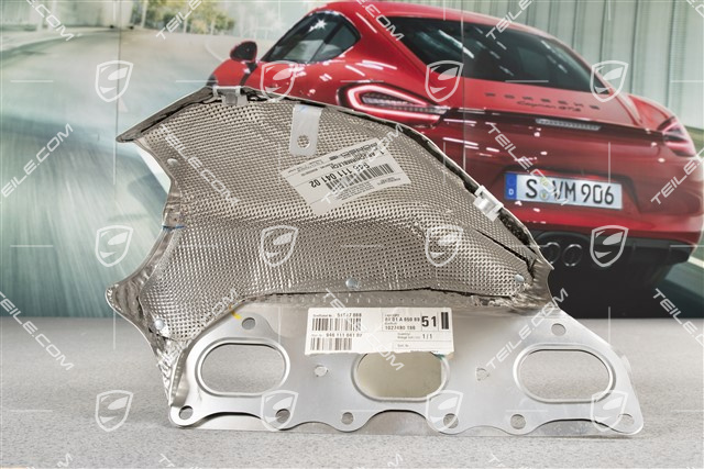 Exhaust manifold, Heat protection / shield 3,6L, 4-6 Zyl. , L