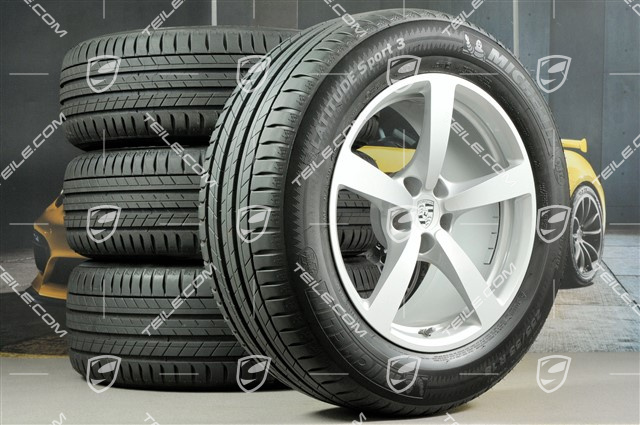 18" "Macan" koła letnie komplet, felgi 8J x 18 ET21 + 9J x 18 ET21 + opony letnie Michelin Latitude Sport 235/60 ZR 18 + 255/55 ZR 18, z czujnikami ciśnienia