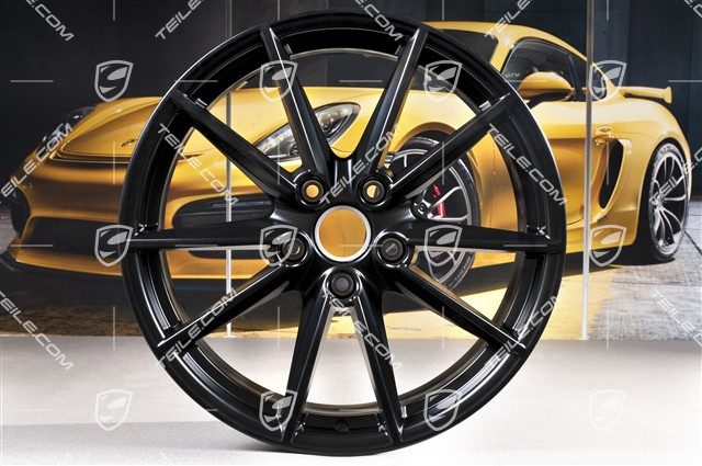 20+21" Felgensatz Carrera S, Felgen: vorne 8,5J x 20 ET53 + hinten 11,5J x 21 ET67, schwarz seidenmatt