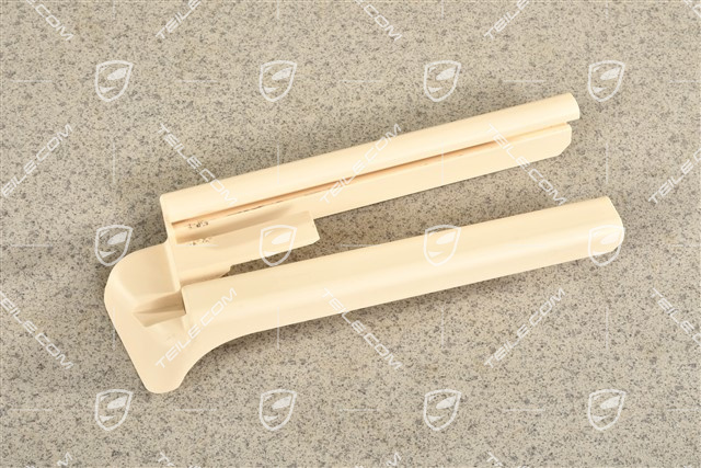 Front seat rail cover, rear, Cream, L