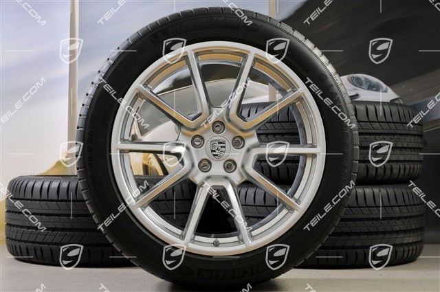 20" "Macan SportDesign" koła letnie komplet, felgi 9J x 20 ET26 + 10J x 20 ET19, opony letnie 265/45 R 20 + 295/40 R 20, z czujnikami ciśnienia RDK