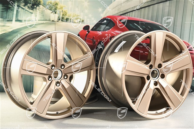 22-inch wheel rim set Cayenne Coupe Exclusive Design Sport, 10J x 22 ET48 +11,5J x 22 ET52, neodyme