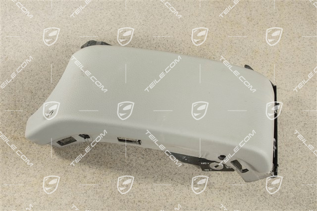 Schalttafelverkleidung Untertail, Kunsteder, Stahlgrau, L