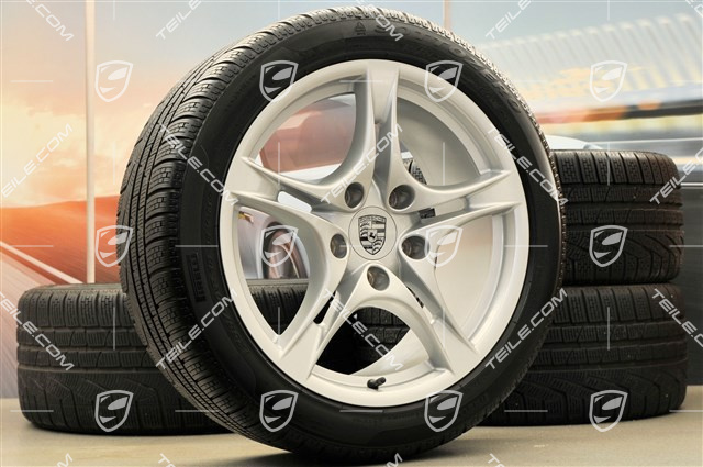 18" Komplet kół zimowych Cayman S II, przednie felgi 8J x 18 ET57 + tylne 9J x 18 ET43 + opony 235/40 ZR18 + 255/40 ZR18