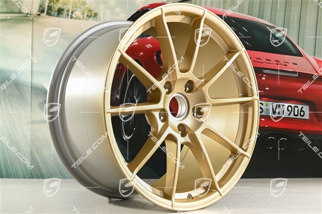 20-inch "Spyder" / "718 Sport" wheel rim set, rims 8,5J x 20 ET57 + 10,5J x 20 ET47, Aurum satin mat