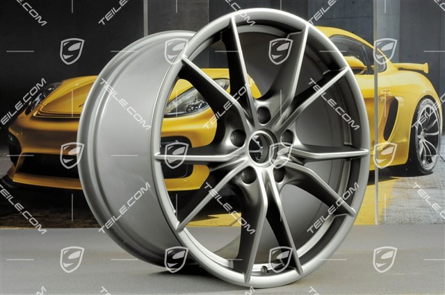 20" Carrera S IV Felgensatz, Felgen 8,5 J x 20 ET49 + 11,5 J x 20 ET76, Platinum-Seidenmatt