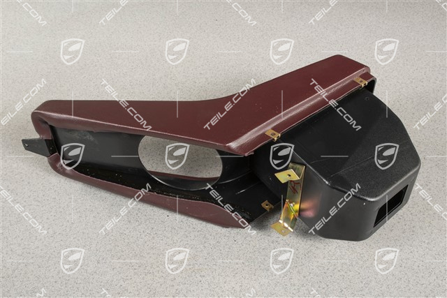 Centre console, leatherette, Wine red