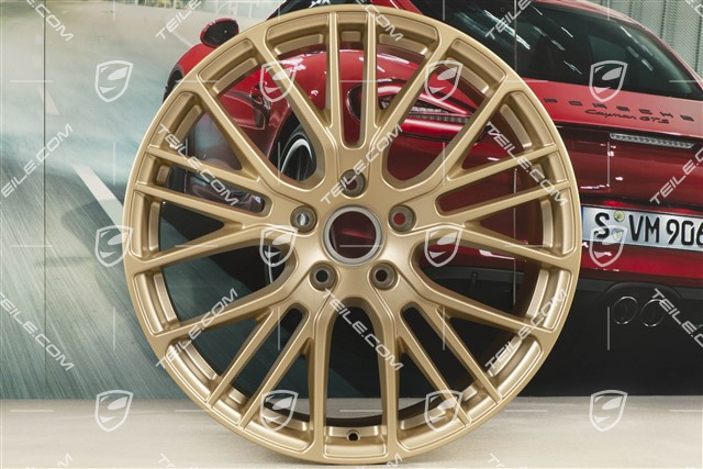 21" Felgensatz Panamera Exclusive Design Sport, 9,5J x 21 ET71 + 11,5J x 21 ET69, Aurum Seidenmatt