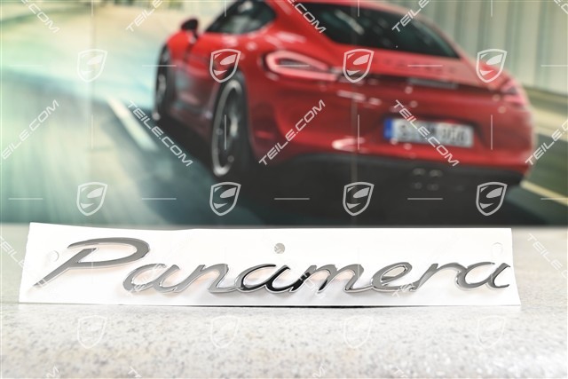 "PORSCHE" logo, chrome