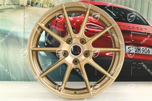 20-inch "Spyder" / "718 Sport" wheel rim set, rims 8,5J x 20 ET57 + 10,5J x 20 ET47, Aurum satin mat