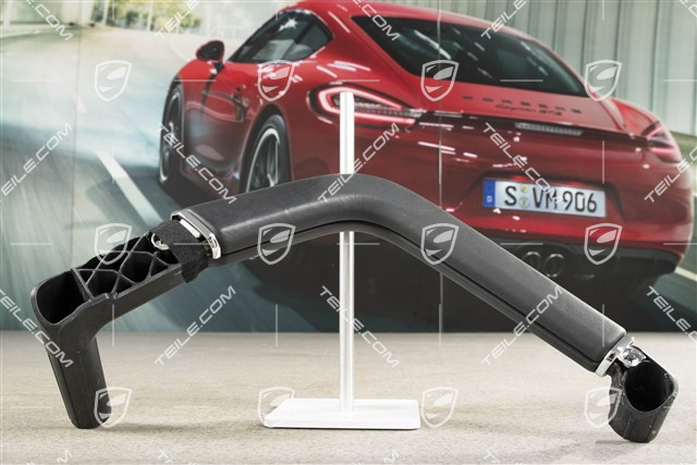 Zuziehgriff, Leder, Schwarz, Vorne = Hinten, L