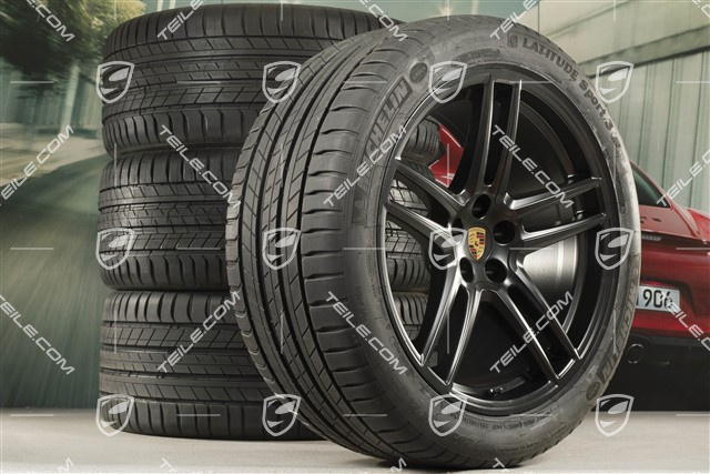 20" koła letnie komplet Turbo, felgi 9J x 20 ET26 + 10J x 20 ET19 + opony letnie Michelin 265/45 R20 + 295/40 R20, czarny półmat, z czujnikami ciśnienia RDK