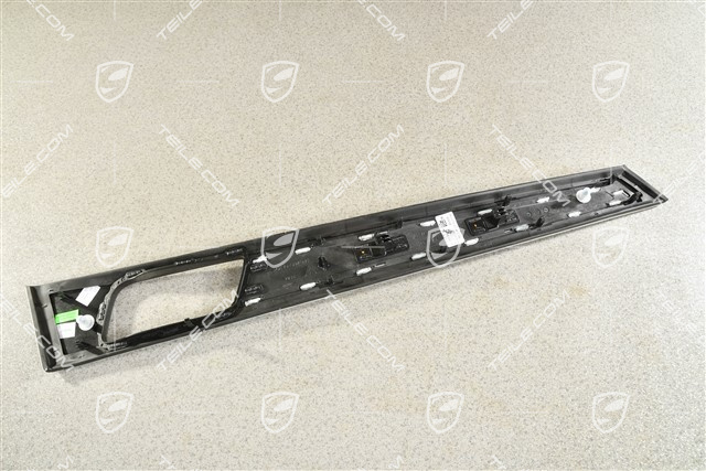 Zierleiste für Türverkleidung, Aluminium Schwarz Eloxiert, Hinten, R
