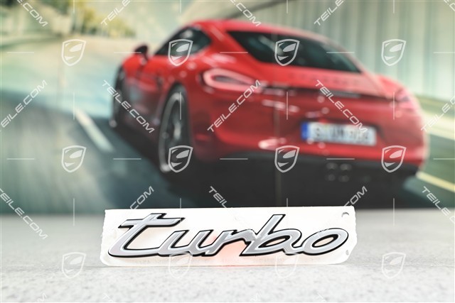 Badge / Emblem Turbo Silver on a black background