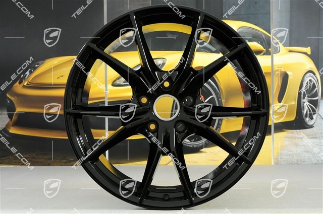 20" Felgensatz Carrera S IV, 8,5J x 20 ET49 + 11J x 20 ET78, für Winterbetrieb, C2/C2S, Tiefschwarz-Metallic