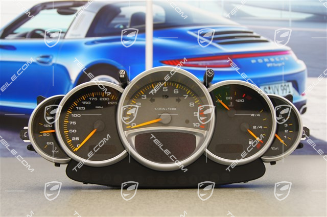 Carrera GT (980) Kombiinstrument, FJD, Titangrau / Rallyeschwarz