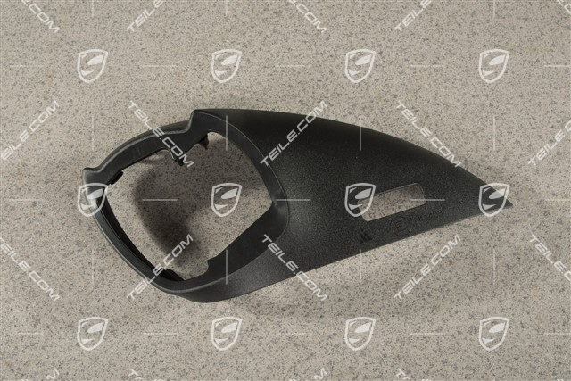 Spiegel, Blende unten, Elektrisch anklappbar, Schwarz, L