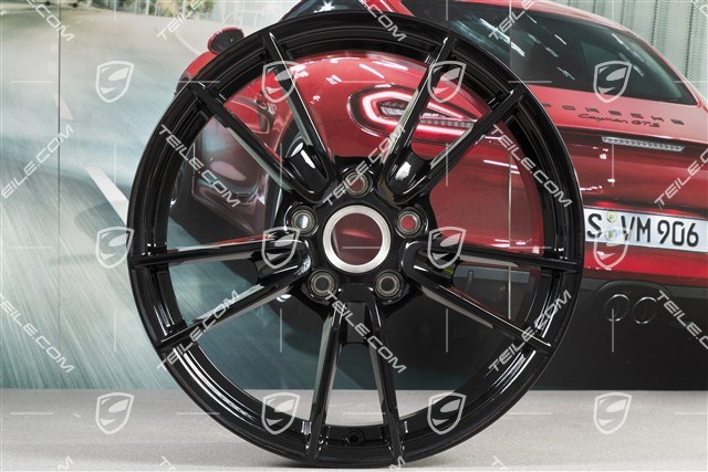 19+20" wheel rim set Carrera, rims: front 8,5J x 19 ET52 + rear 11,5J x 20 ET67, black high gloss