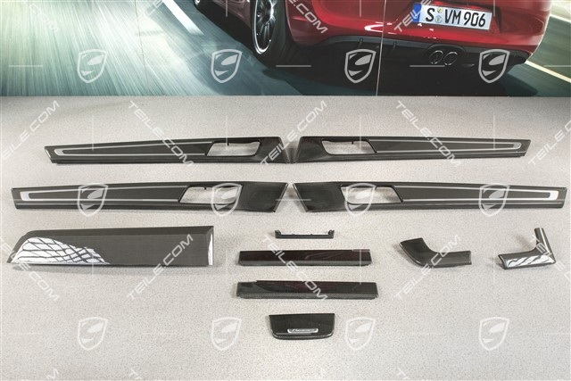 Schalttafelverkleidung, Schalttafel, Mittelkonsole und Türverkleidungen Zierleiste Satz, CARBON