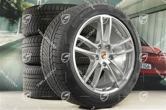 20" Cayenne COUPE Sport Winterräder Satz, Felgen 9J x 20 ET50 + 10,5J x 20 ET55 + Continental Winterreifen 275/45 R20 + 305/40 R20, mit RDK-Sensoren