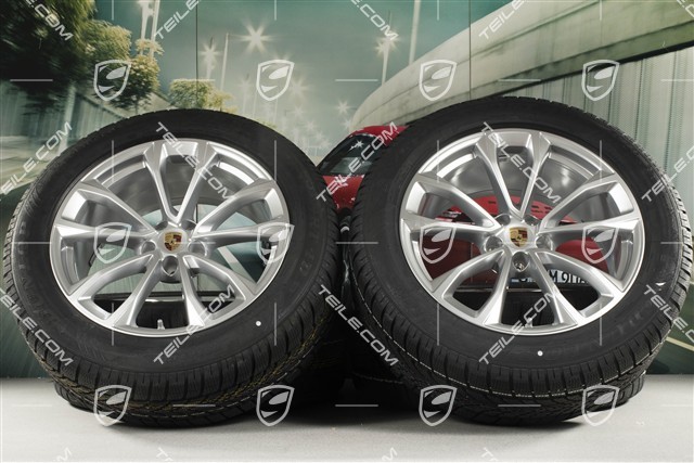 19" "Macan Design" Winterräder Satz, Felgen 8,5J x 19 ET21 + 9J x 19 ET21 + NEUE Dunlop SP Winter Sport 4D Winterreifen 235/55 R19 + 255/50 R19, mit RDK-Sensoren