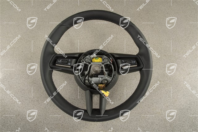 Multifunktionslenkrad, Leder, Schwarz/Schwarz
