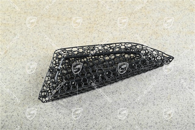 Farbige Designelemente in Gitterstruktur in Schwarz, 3D-Druck Bodyform Vollschalensitz