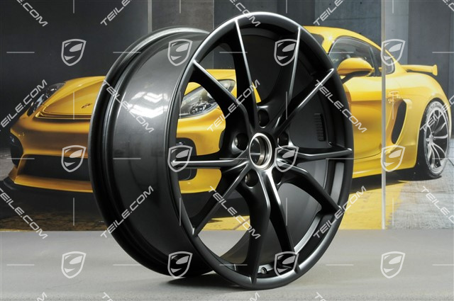 20" Carrera S IV Felgensatz, Felgen 8,5 J x 20 ET49 + 11,5 J x 20 ET76, in Schwarz Seidenmatt