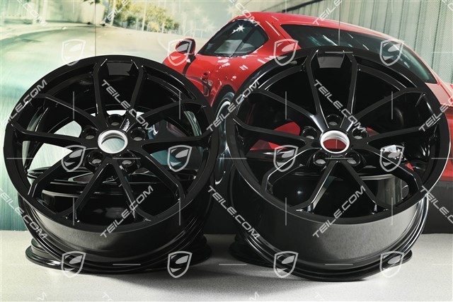 20" Felgensatz SPYDER, 8,5J x 20 ET57 + 10,5J x 20 ET47, in Schwarz Hochglanz