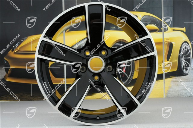 20" Felgensatz Carrera Sport, 8,5J x 20 ET49 + 11,5J x 20 ET56, Tiefschwarz-Metallic